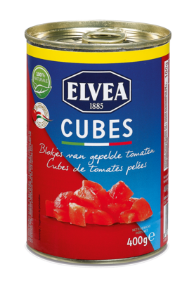 Cubes - Elvea Cubes de tomates pelées 400 g