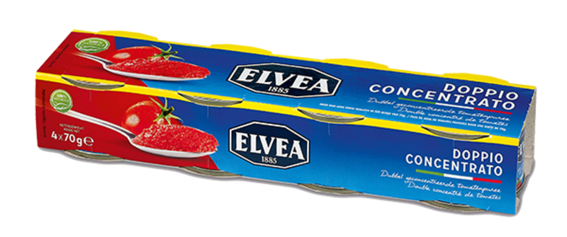 Doppio Concentrato - Elvea Double concentrated tomato paste 4 x 70 g